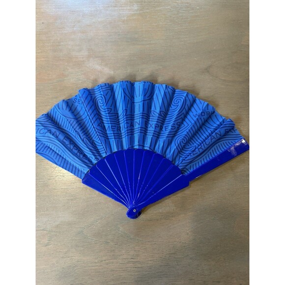 US Open Tennis 2025 Hand Fan NEW American Express Merch Light / Dark Blue 9" - Picture 5 of 6
